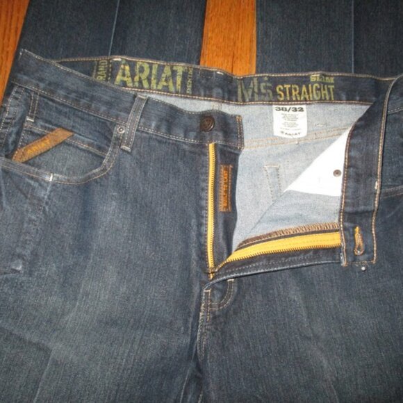 ARIAT M5 Slim Straight Dark Jeans Sz 38 - Picture 3 of 10